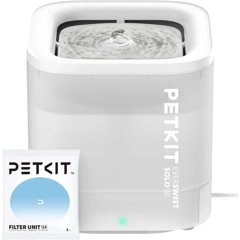 Фонтан для воды для кошек PETKIT с беспроводным насосом, ультратихий, 65 унций/1,85 л, для кошек и собак, для использования внутри помещений, разборная конструкция