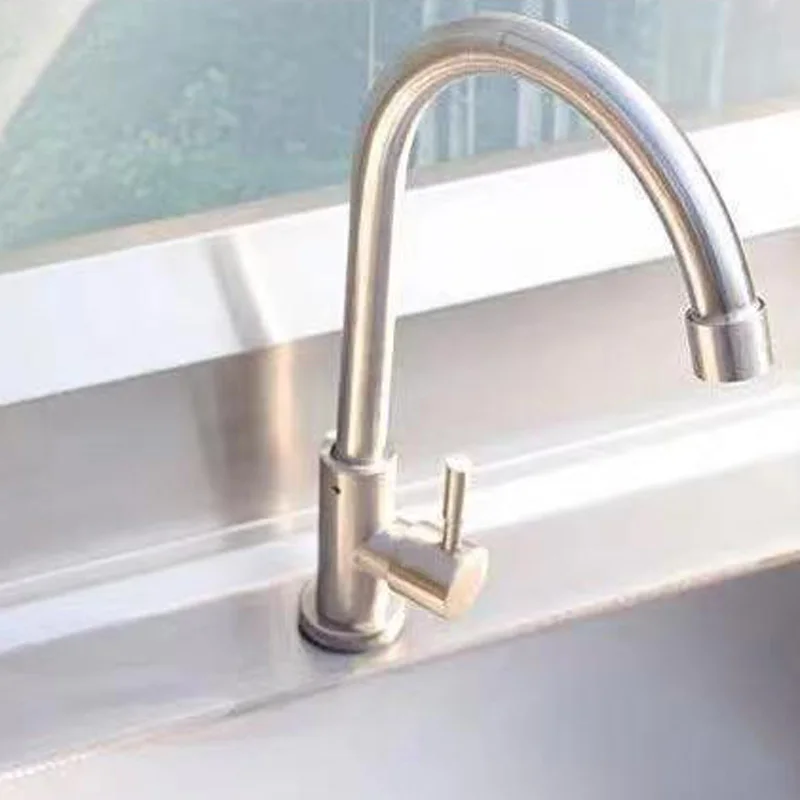 Stainless Steel Vegetable Sink, All-in-One Kitchen Sink and Storage Cabinet, Single-Basin Drainboard Cabinet, Adjustable Feet view 5
