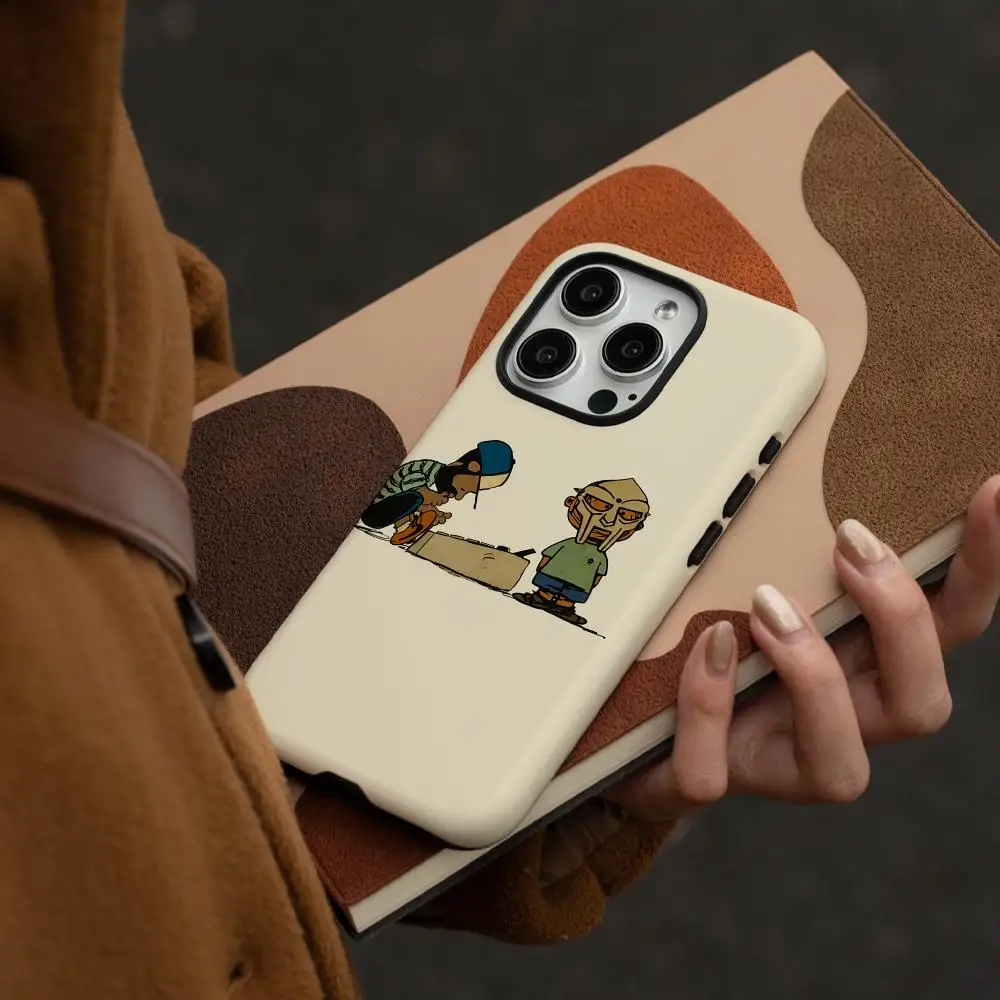 حافظة هاتف J-J DILLA مع Mf Doom لهاتف سامسونج جالاكسي S25 24 23 22 Ultra Plus A56 36 26 لامعة عالية الدقة بطبقة مزدوجة غلاف صلب