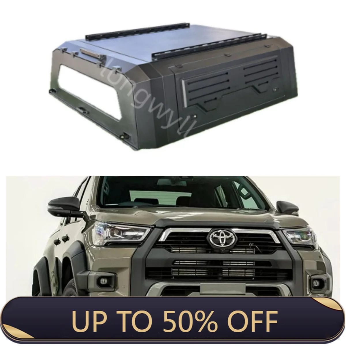 

Deren High Qualit Sports Style Hard Aluminum Alloy Truck Tub Topper Waterproof Canopy Key Suitable for all pickup trucks