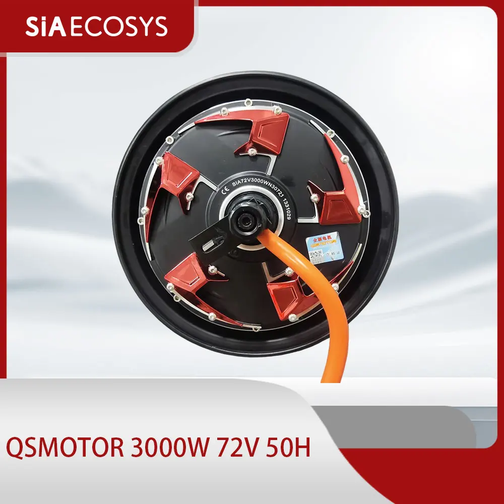

QSMOTOR QS205 Hub Motor 10x3.0 inch 3000W 72V 50H In-wheel Racing Hub Motor for E-scooter