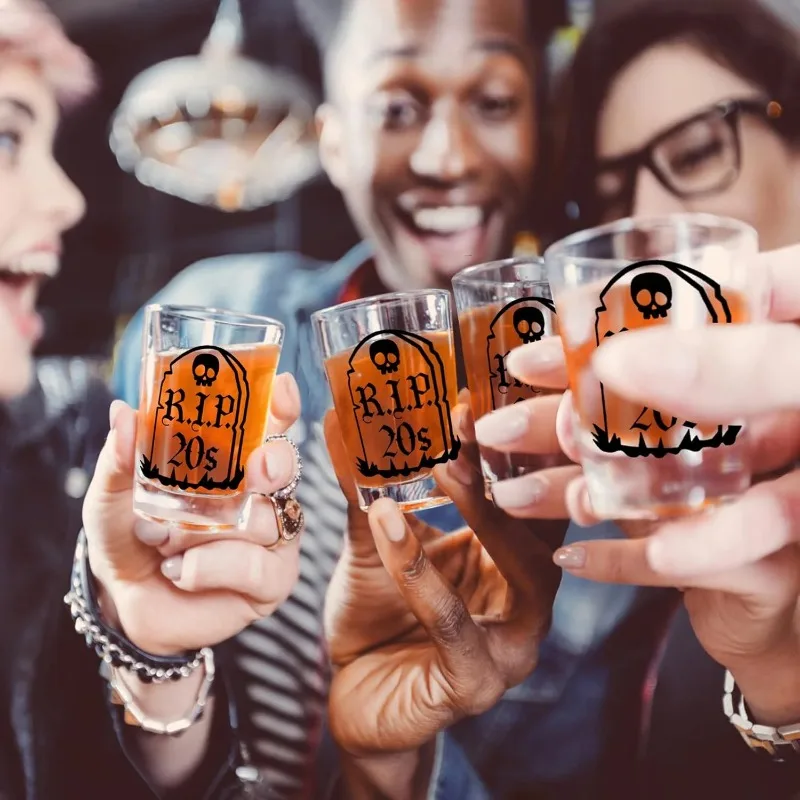 

1pcs 30th Birthday 2oz Shot Glass RIP 20s Birthday Gifts for Her Best 30 Birthday Party Decoration Supplies Gifts for Men Women