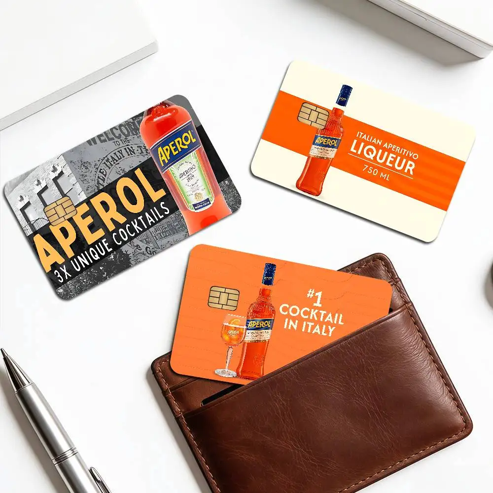 A-Aperol S-Spritz Anmie Sticker Film Skin Cover for Credit Card Debit Bank Card Front