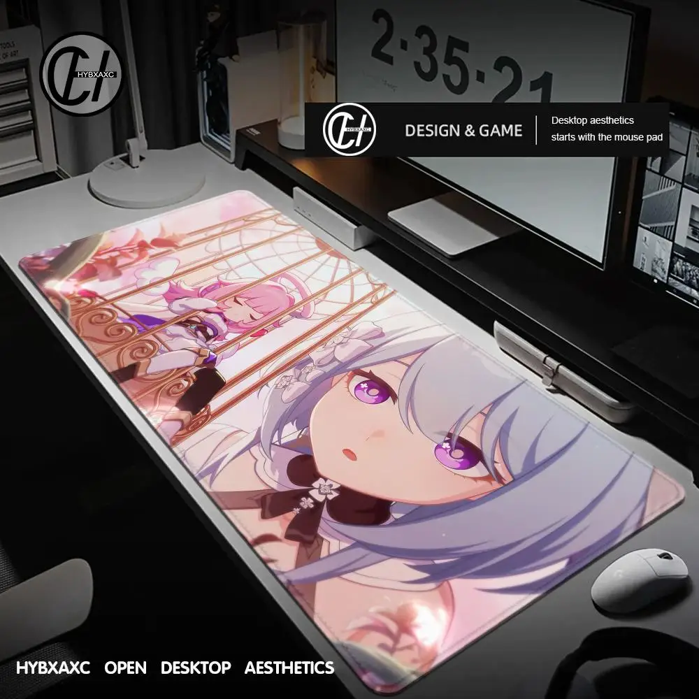 1200x600 Honkai Impact 3rd Elysia Anime Mouse Pad Gamer Computer Keyboard Desk Mat Non-slip Comic Mousepad Stuff Accessories