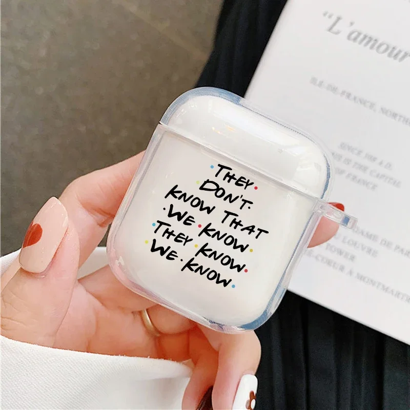 

Funny Graffiti Writing Earphone Case For Apple AirPods 4 3rd 2 Pro2 Transparent Cover For Airpod 1 3 Letter Protective Shell