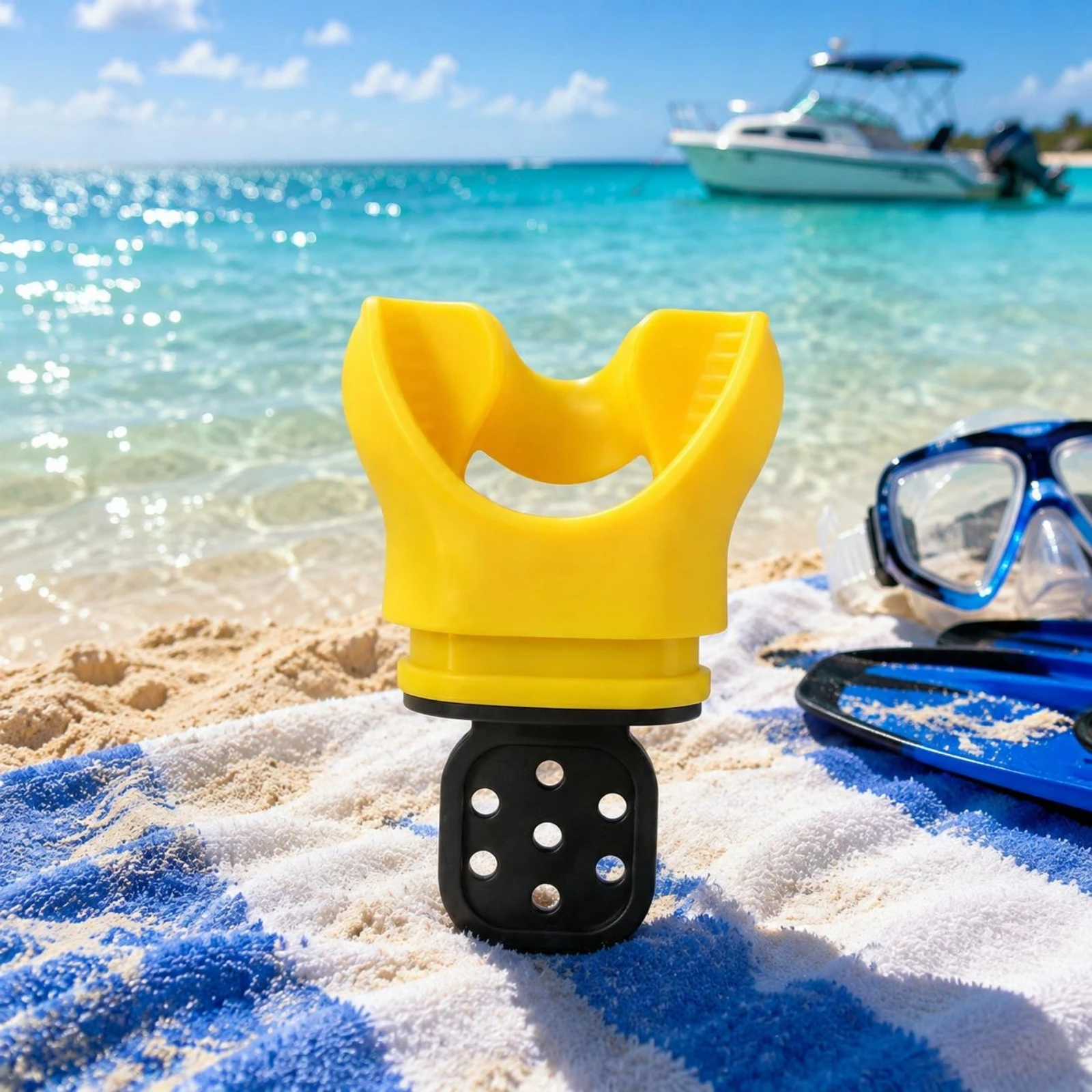 Second-Stage Regulator Mouthpiece Silicone-Style Diving Mouthpiece Underwater Air Regulator Molded Plastic Dive Second Stage