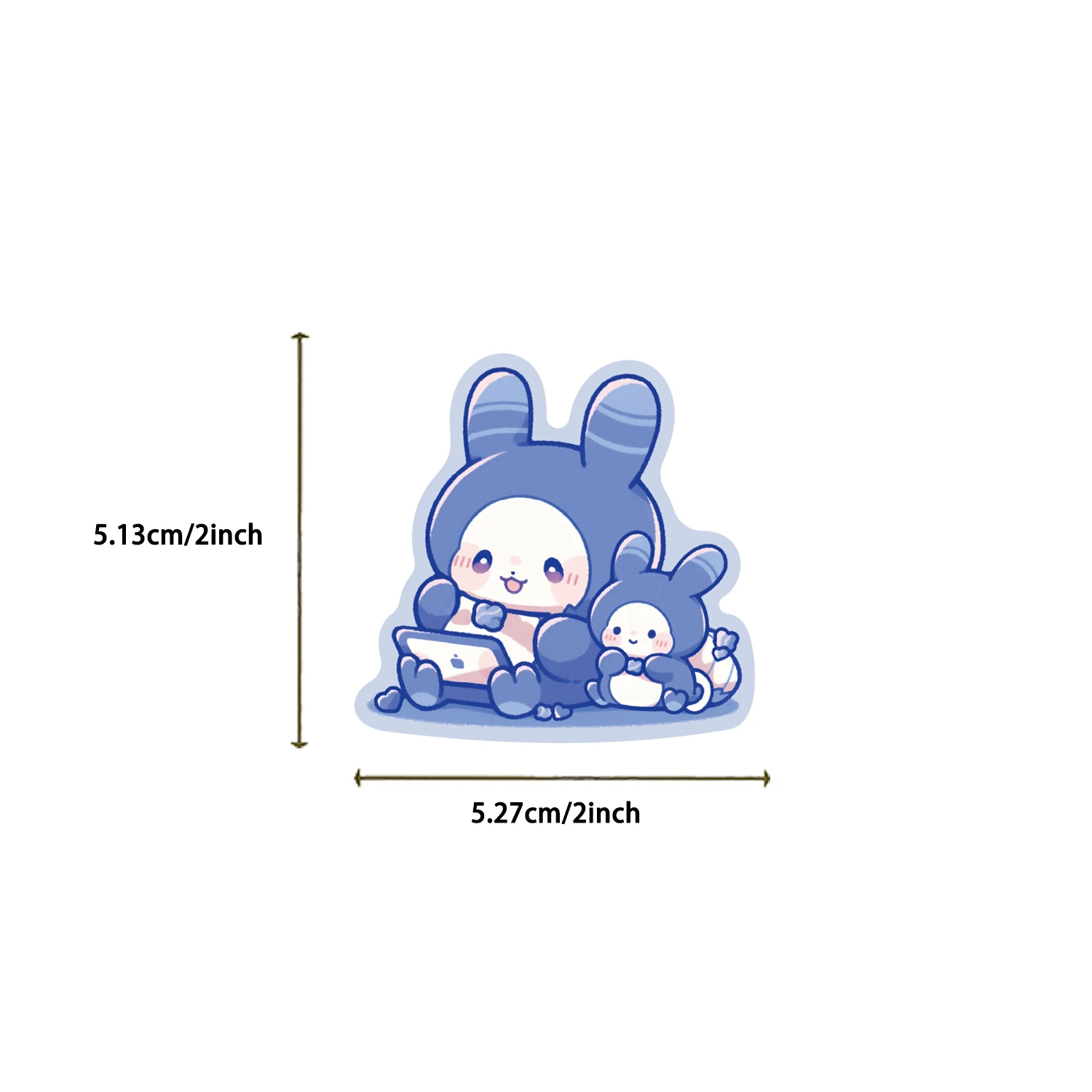 50PCS Cartoon Cute Bunny Graffiti Sticker DIY Notebook Computer Skateboard Suitcase Graffiti Waterproof Sticker Toy Wholesale