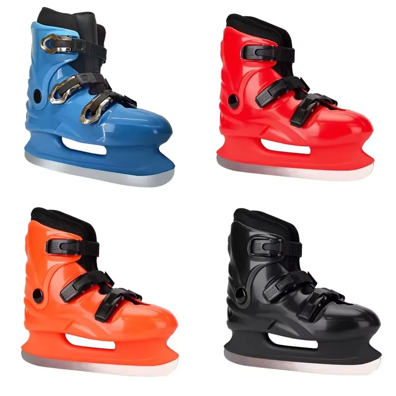 Rental Ice Hockey Skates Hard Shell PU Buckle Equipped for Winter Use Both Indoor and Outdoor