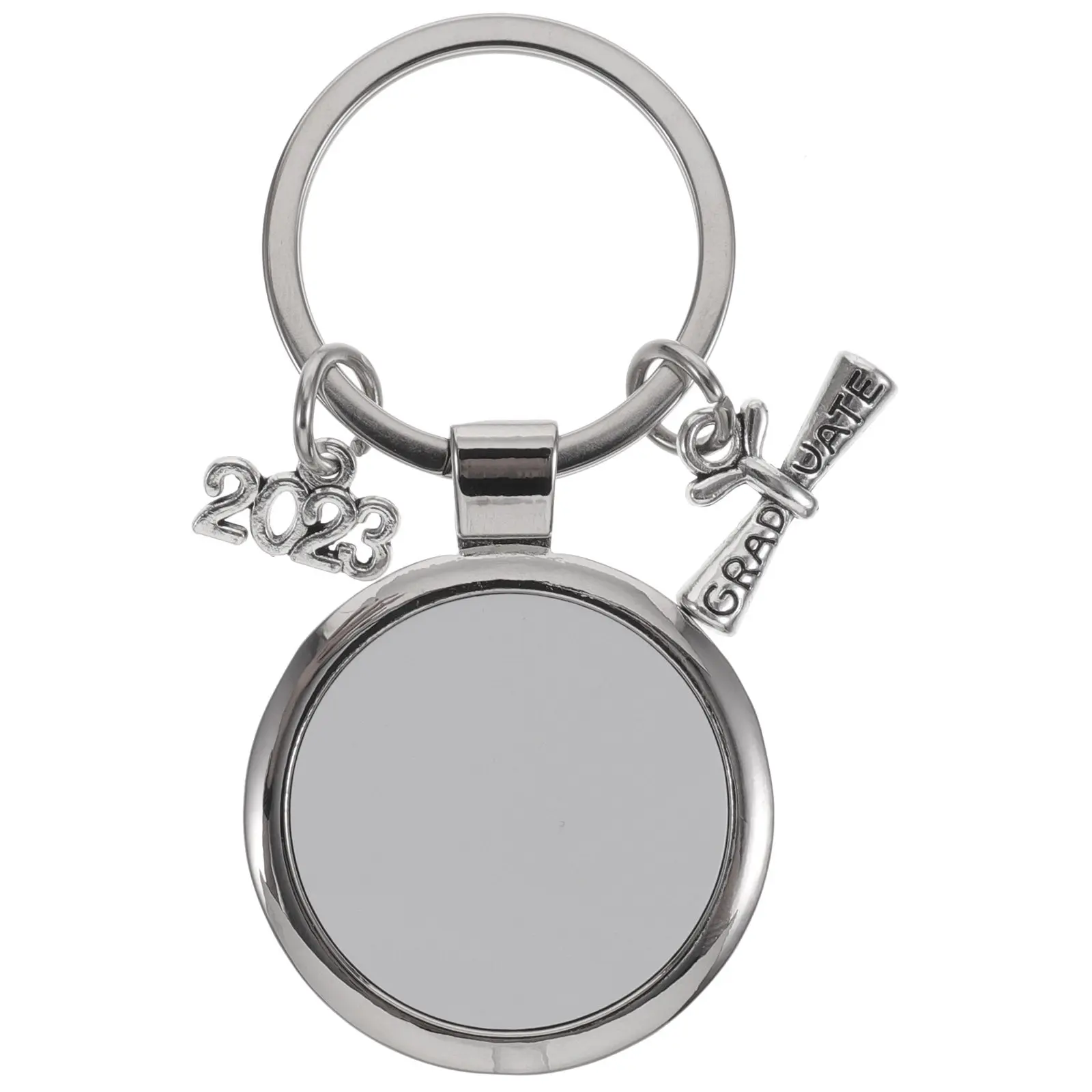 Blank Graduation Keychains Metal DIY Heat Transfer Keychain 2023 Grad Party Decoration Unique Meaningful Gift Key Ring