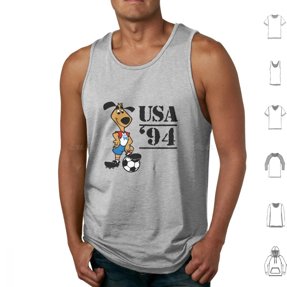 

Usa '94 Print Tank Tops Vest Sleeveless Usa 94 Football Soccer Mexico 86 Spain 82 Espana 82 Argentina 78 Striker Mascot