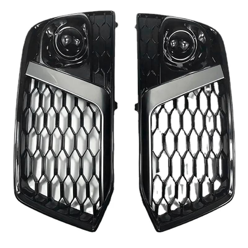 Fog Lamp Frame Honeycomb Grille Air Outlet Grille Front Bumper Grille Automotive for Audi Q5 Q5L