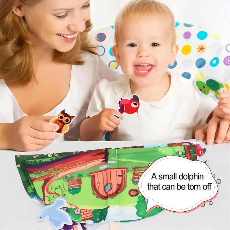 Livre d'apprentissage mentaires oriel tactile pour bébé, jouets froissés, animal 3D, puzzle pour bébé, jouets de gril, 0, 3, 6, 12, 18 mois