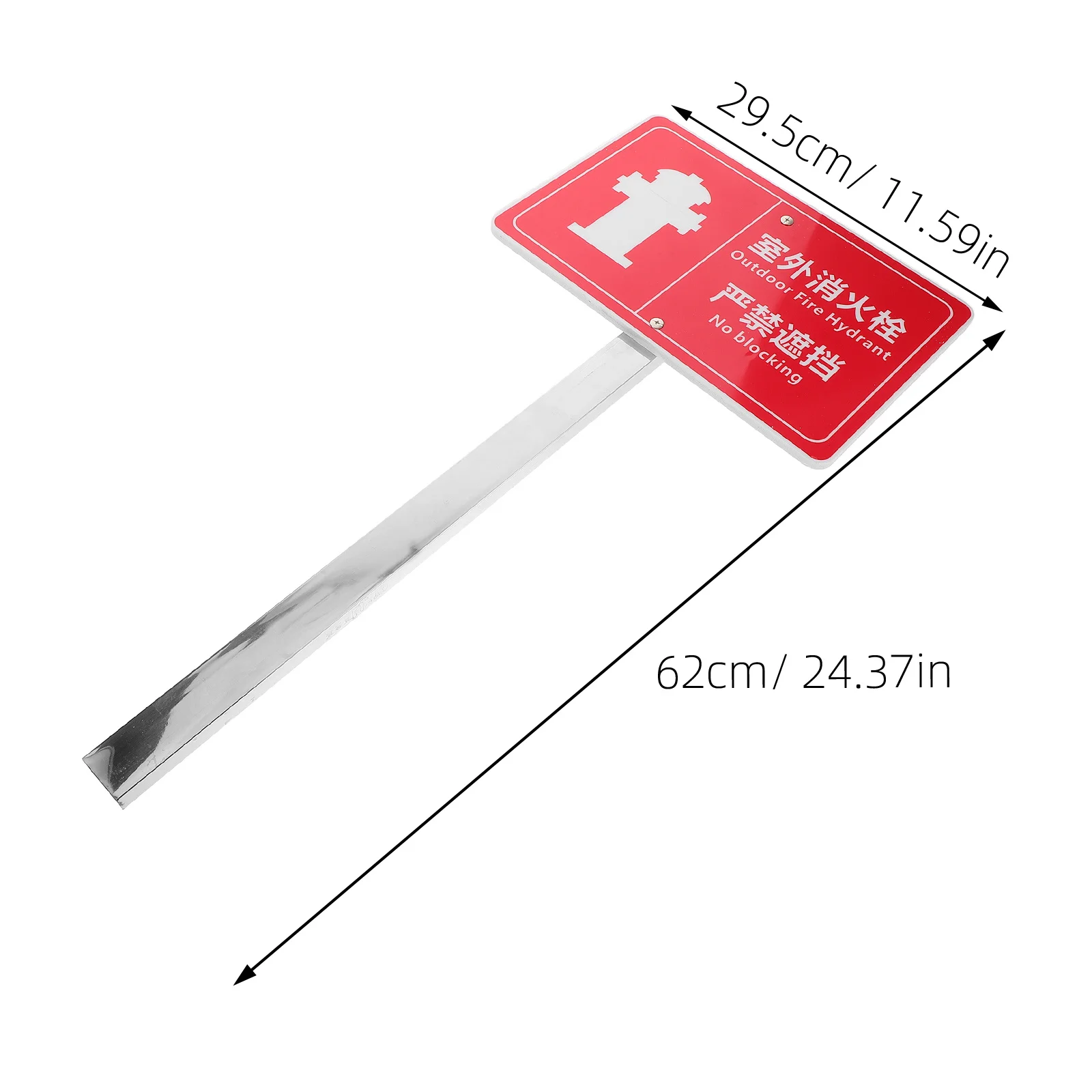 Outdoor Fire Hydrant Sign Waterproof Durable Weatherproof Material High Visibility Emergency Fire Pump Connector Safety