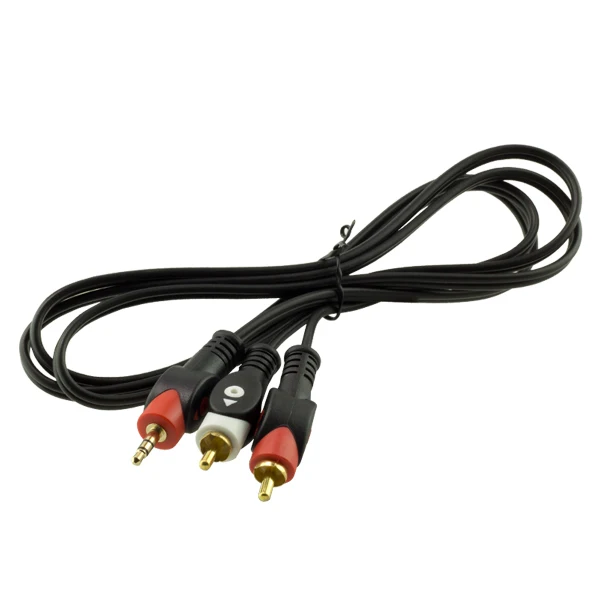 POWERMASTER PM-9486 2 RCA MALE + 3.5 MM STEREO MALE 1.5 METERS 1. QUALITY CABLE