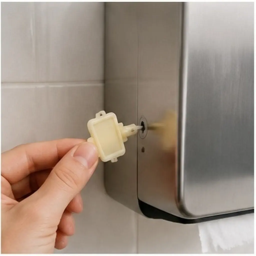Commercial Grade Dispenser Key for Paper Towel Holders and Toilet Tissue Dispensers Secure Lock Core Easy Installation