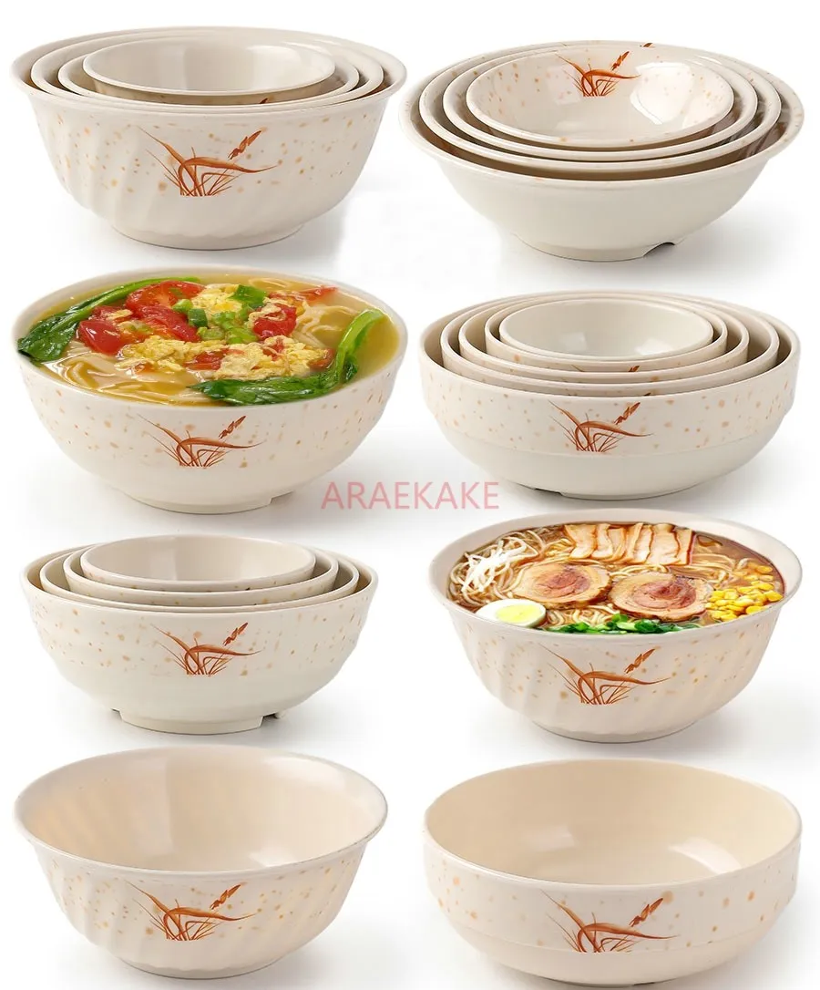 6/7 inch, melamine imitation porcelain bowl, wide mouth bowl, large bowl of soup powder bowl, porridge bowl, plastic bowl