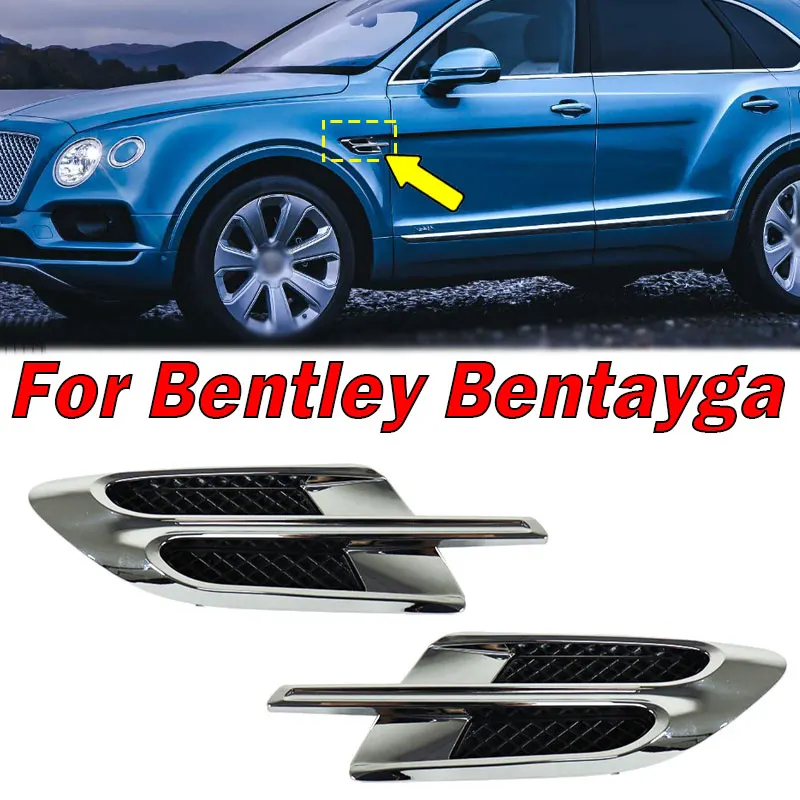 

For Bentley Bentayga Car Exterior Accessories Front Side Grille Air Inlet Vent Grille Left Right Mesh Grill Sequins Auto Parts
