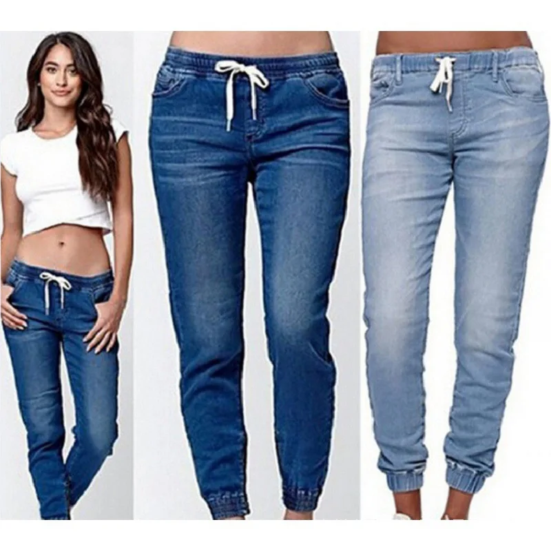 

Женские джинсы Slim Fit с эластичной талией, зауженные к низу, молодежные, из светлого денима, с естественной линией талии, для повседневной носки