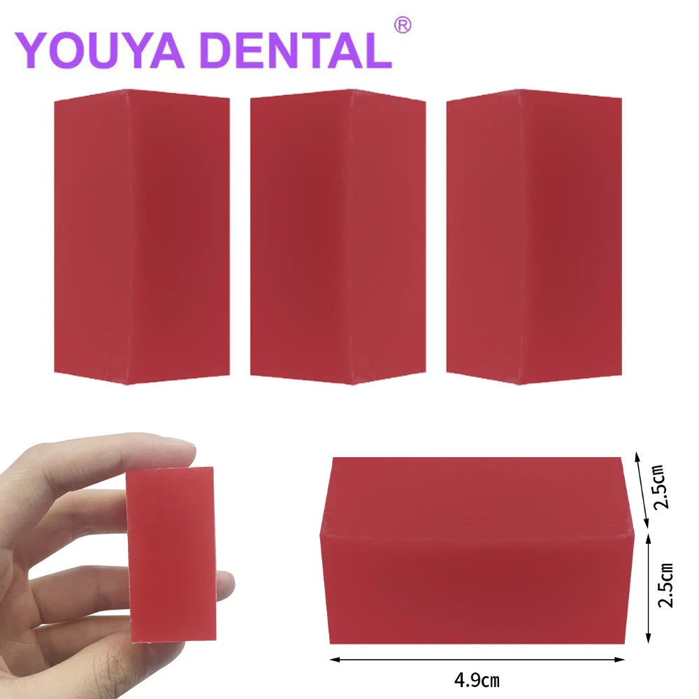 10Pcs Dental Lab Carving Wax Red Wax Block Dental Materials Oral Tools Teaching Use Mechanic Student Jewelry Carving Wax Model