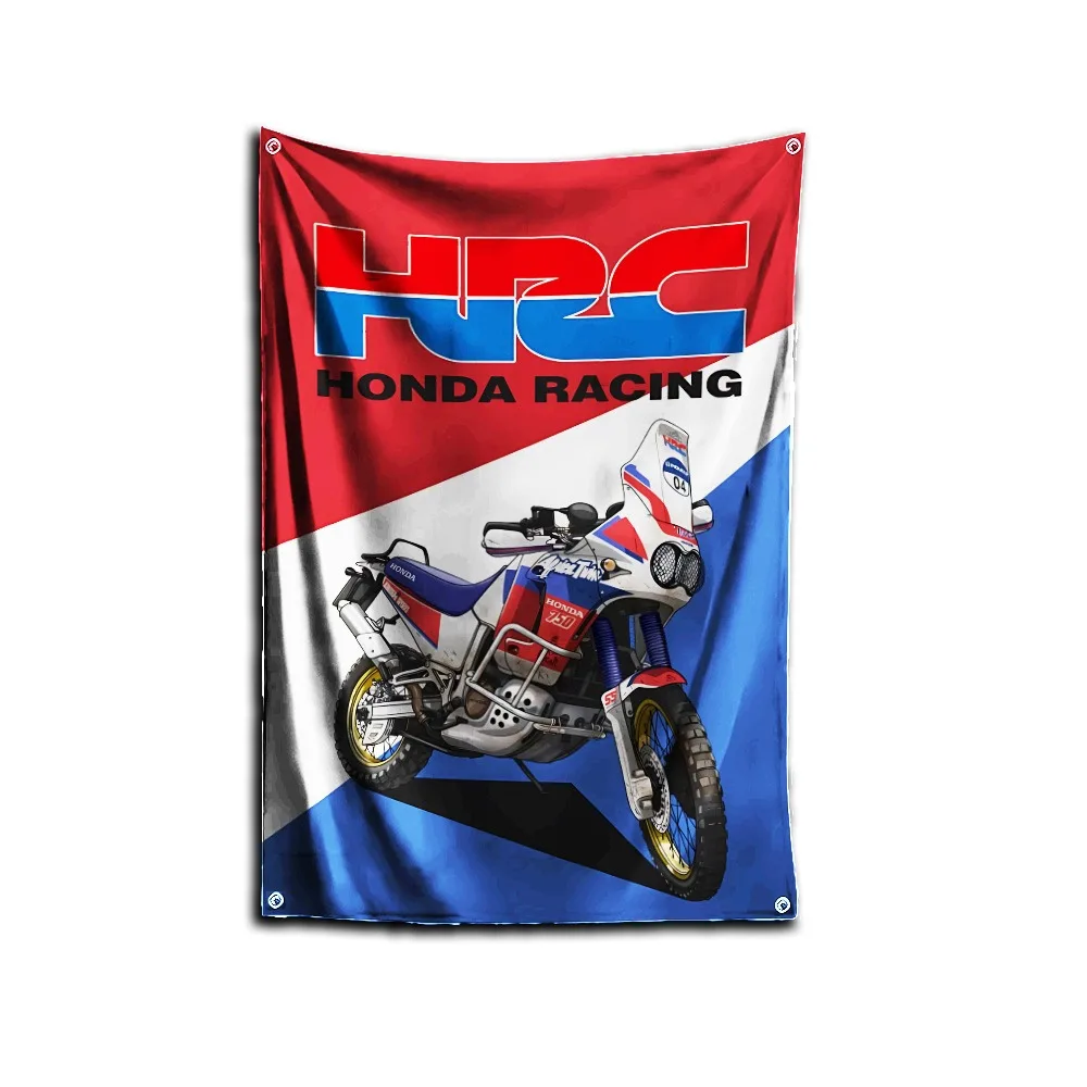 90X150CM For Honda HRC Racing Emblem Motorcycle Flag Polyester Printed Racing Banner Flag Club Bar Room Garage Decor Accessories view 6