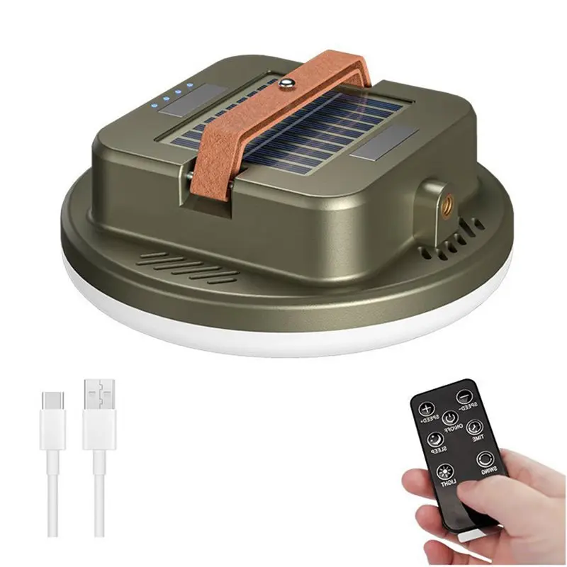 ALIM-Solar Camping Lantern With Remote, 2400LM Ultra Bright Waterproof Light, 15000Mah Battery Lasting 120HRS For Emergency