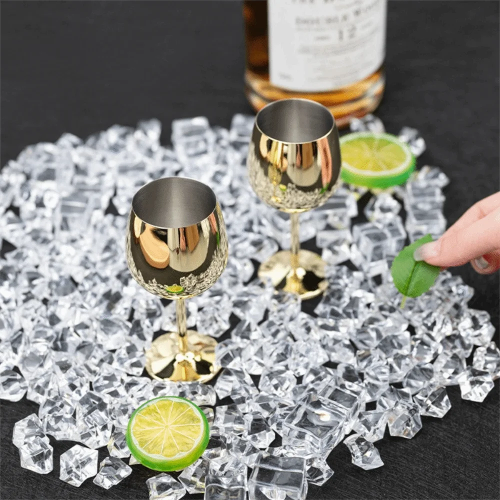 Durable 70 ML Mini Stainless Steel Wine Glass Rust-resistant Corrosion-resistant Goblet Drop-resistant Cocktail Cup Restaurant