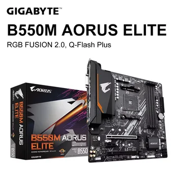 GIGABYTE B550M AORUS ELITE Micro-ATX DDR4 AMD Motherboard B550 128 GB PCI - E 4.0 AM4 USB3.2 Double channel  placa mae