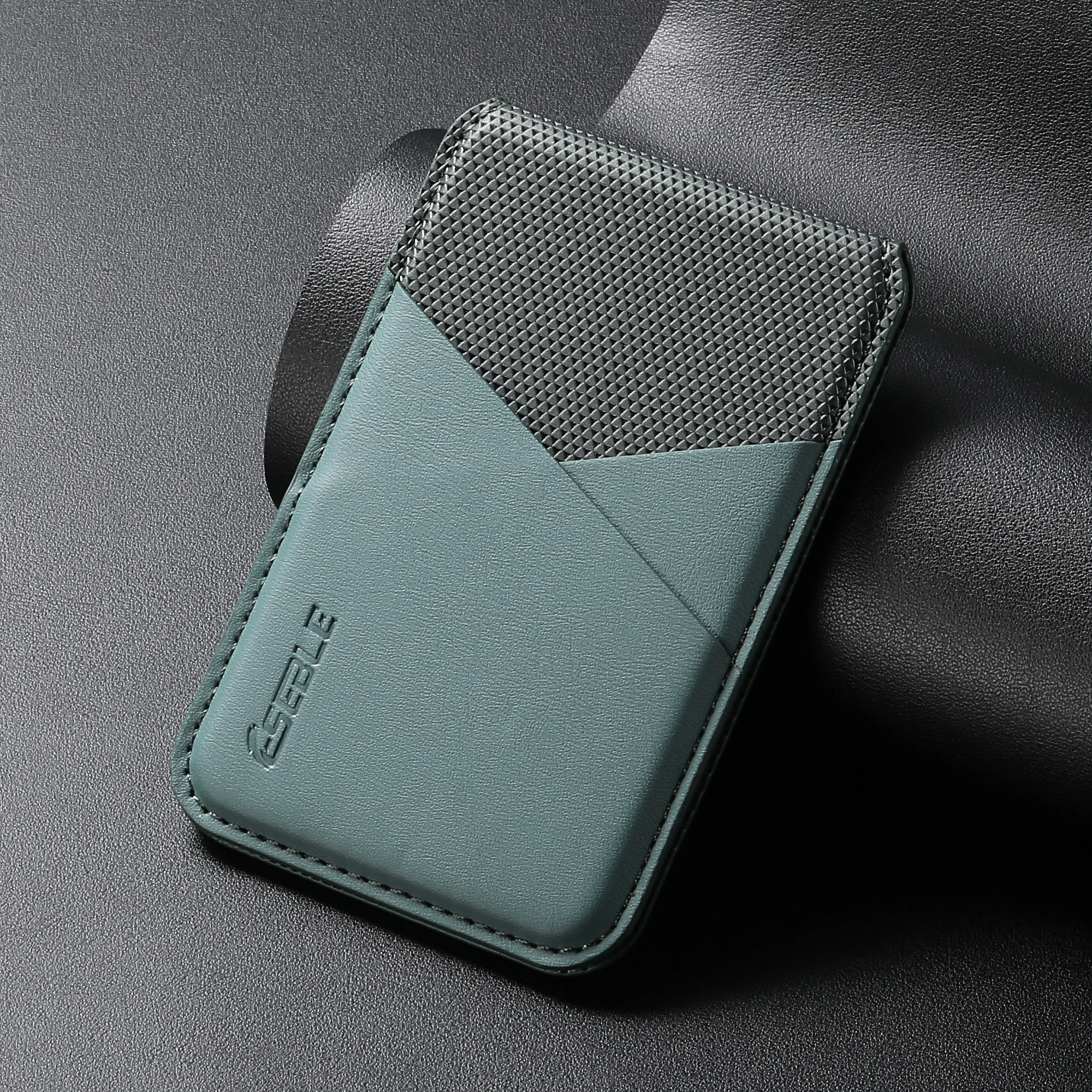 Funda de cuero de lujo para teléfono móvil, tarjetero magnético Magsafe para iPhone y Samsung Galaxy, tarjeta de identificación bancaria antirrobo RFID