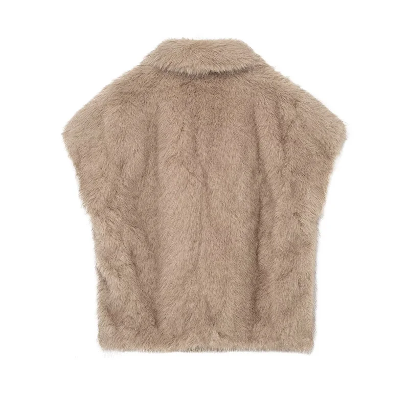2025 Autumn/Winter New Fashion Luxurious Elegant Faux Fur Plush Vest