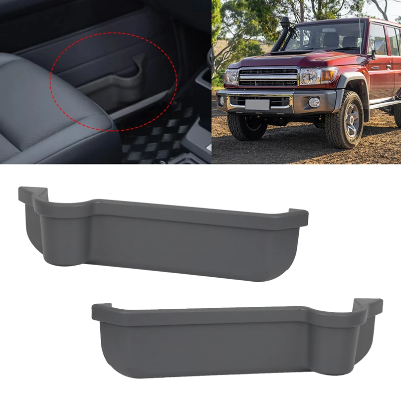 Gray Door Pockets Storage Box Cup Holder for Toyota Land Cruiser 70 Seires LC70 LC71 LC75 LC76 LC77 LC78 LC79 Stowing Tidying