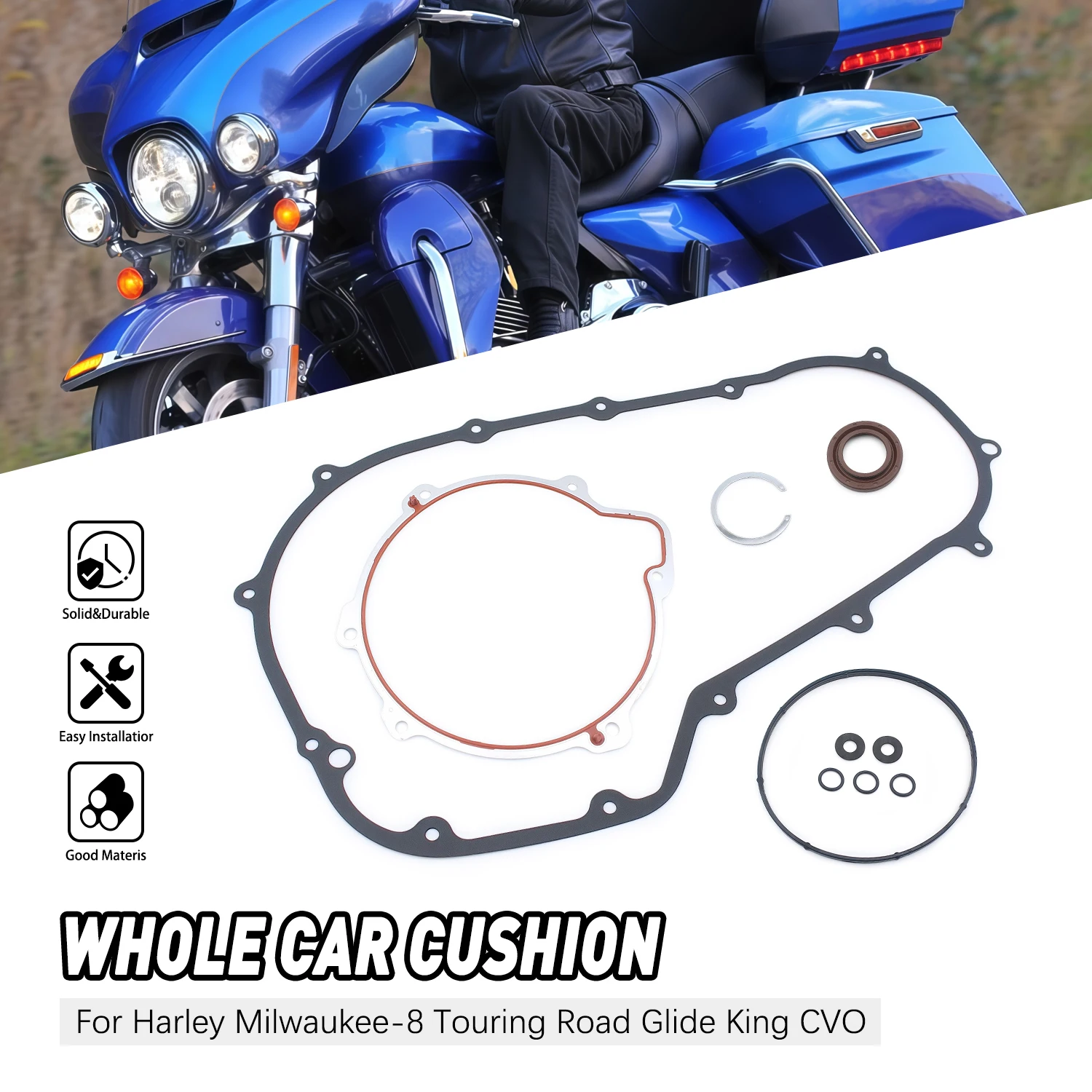 

Motorcycle Part Clutch Primary Cover Gasket Kit For Harley-Davidson Milwaukee-8 Touring Road Glide King CVO 2017-2020 M8 Touring