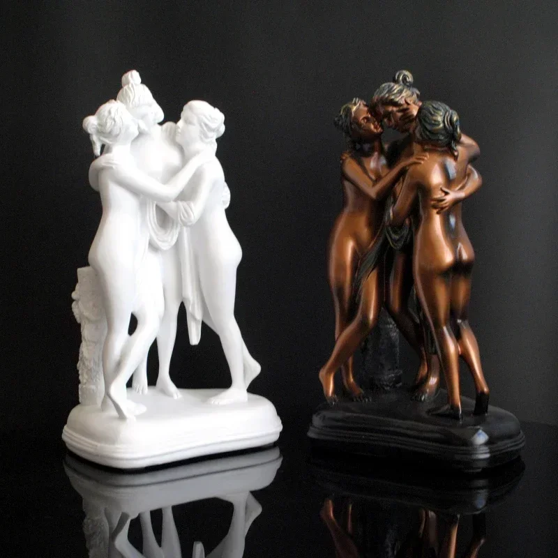 

Ancient Greek Goddess The Graces/Charites Figurine Home Furnishings European Character Resin Sculpture Crafts Home Room Decor