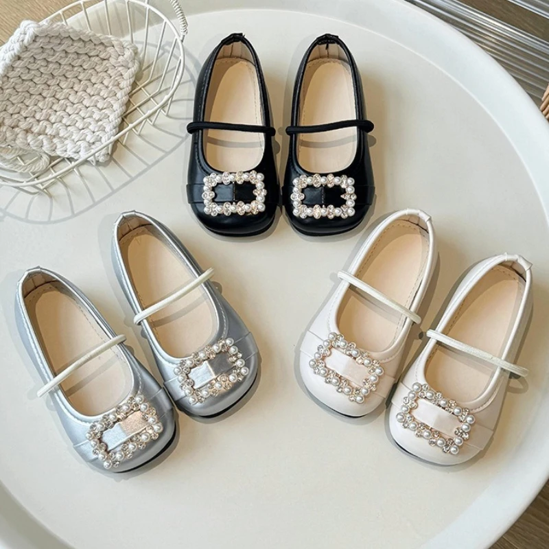 Spring Girl Princess Leather Shoe2026 New Korean Edition Child Soft Single Shoe Fashion Girl Anti Slip Dance Party Leather Shoes