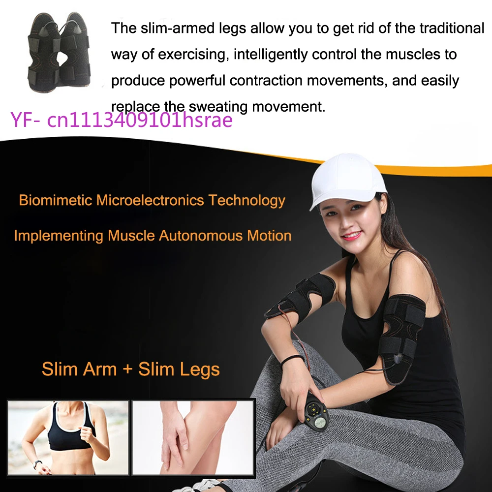 Arm Calf Electrical Muscle Stimulator, Body Shaper Fitness Electrostimulator Belt for Weight Loss Fat Burning Bodybuilding