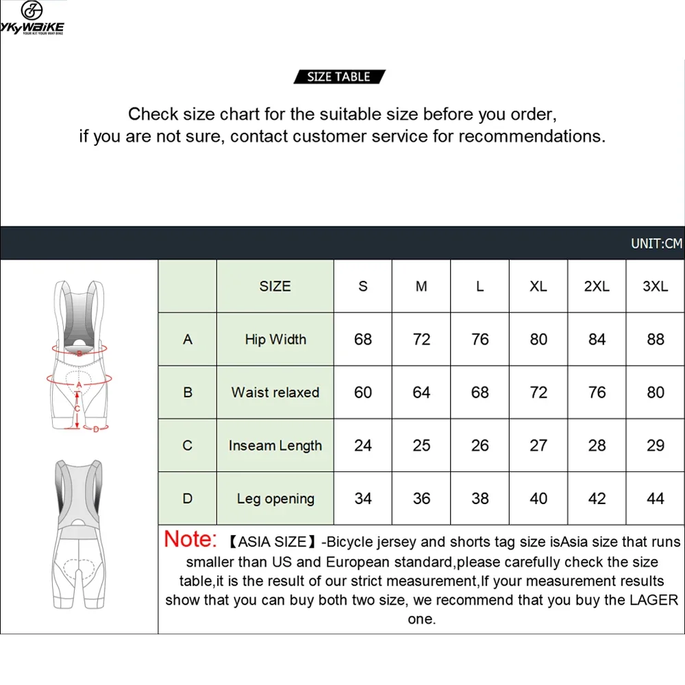 YKYWBIKE Cycling Bib Shorts Men Outdoor Wear Bike Ride 6 Hours Padded Riding Bib Tights Bicycle Men's Cycling Clothing Mtb Short