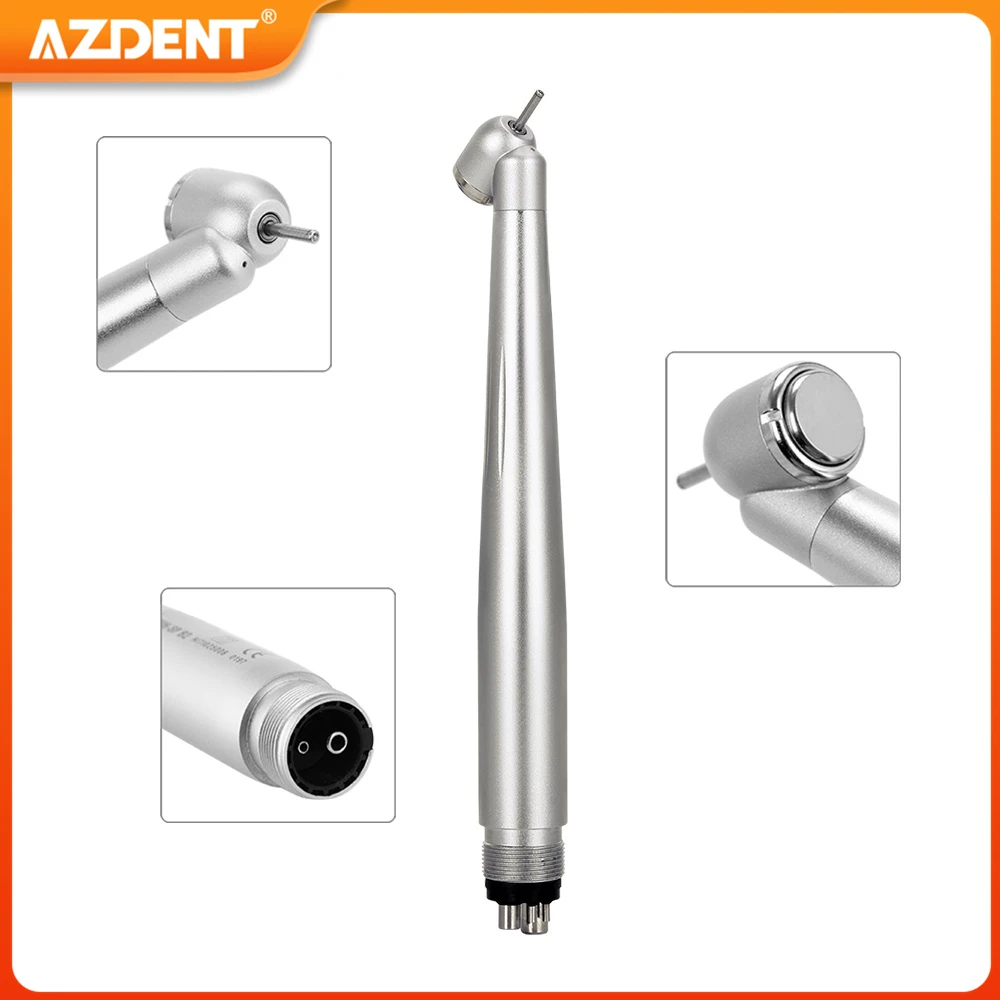 

AZDENT Dental High Speed Handpiece 45° Surgical Handpieces Standard Head Push Button 2/4 Holes Dentistry Tool for Dentists