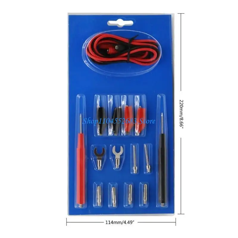 

Y6GD Banana Plug to Copper Clips Test Leads with Clips, Wire Piercing-Probes Set, 4mm Banana Plug