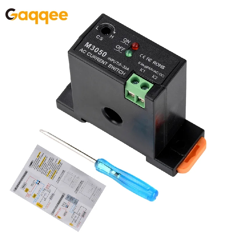 2026 New M3050 M3060 Current Sensing Switch AC Detection Alarm Current Adjustable Mutual Inductance Control Switches 30A/50A