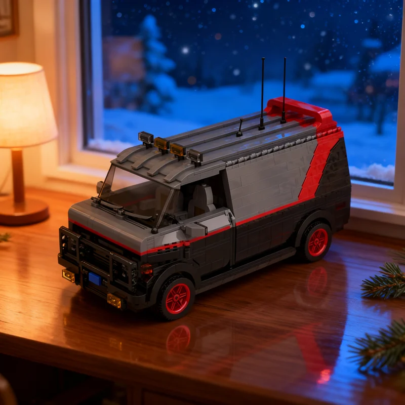 1519pcs MOC Creator Expert A-Team GMA Van v.22 Model Christmas Gift Room Decoration Decorative Home Accent Tabletop Display