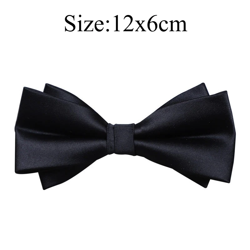 Basic Black Versatile Bow Tie, Classic Men Formal Bowknot Accessory For Uniform Matching Bar Party Banquet And Hosting Occasions