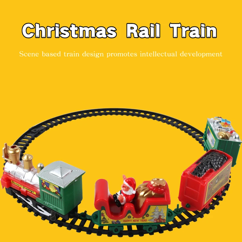 11pcs/set Christmas Train Toy Railway Tracks Toys Easy to Assemble Christmas Gifts for Kids Party Home Xmas Tree Decoration Toys