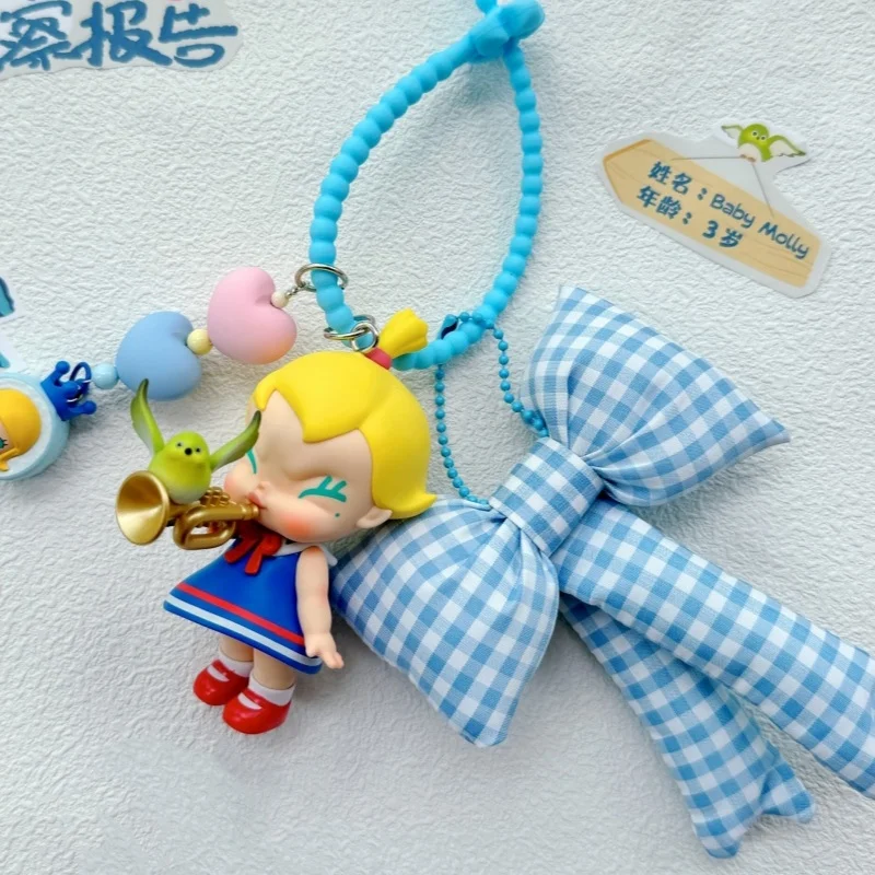 Anime Figure Molly Baby 3-Year-Old Series Pendant Keychain Girl Bag Pendant Pvc Handmade Model Collectibles Kid's Birthday Gift