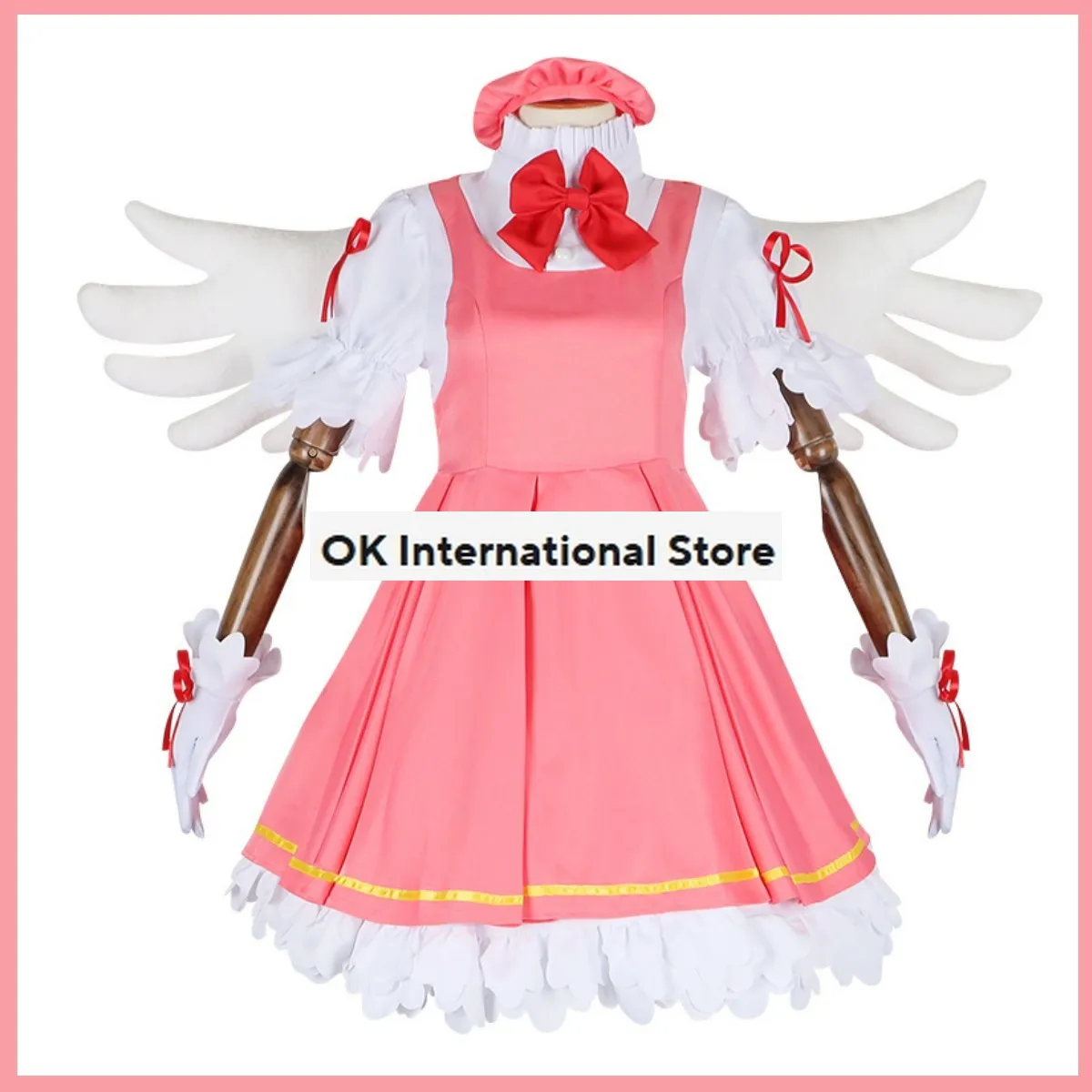 Anime Magic Card Captor Sakura Cardcaptor CCS Kinomoto Sakura Cosplay disfraz peluca uniforme de lucha mujer traje de fiesta Kawaii