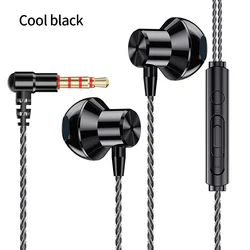 EARDECO Wired Headphones Microphone Earphone with Cable L Curved Plug Earbuds Genuine Wired Headphones Headset for Phone 3.5MM