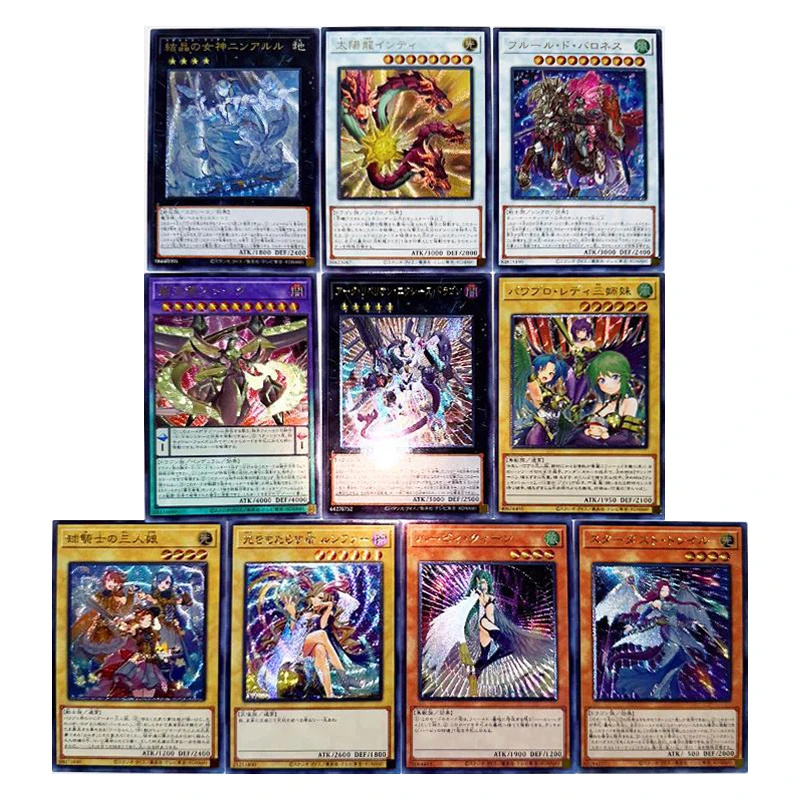 Anime Yu-Gi-Oh DIY ACG UTR Game Refraction Collectible Cards Moon Dragon Quilla Sky Striker Ace Toys for boys Birthday Present