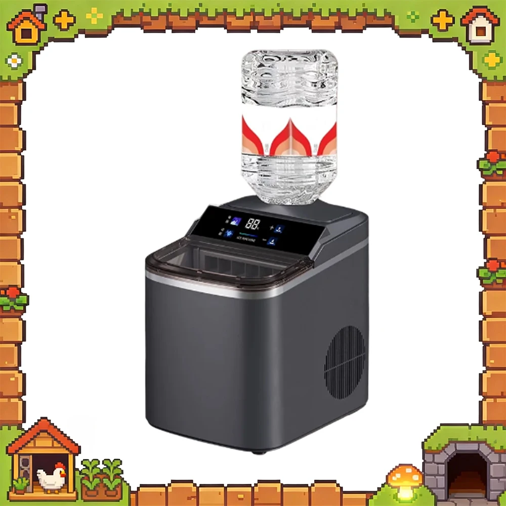 Nostalgia Electrics ZSW-ZB17 Ice Machine One-Button Cleaning Desktop Ice Maker 12 Minutes Of Extremely Fast Ice Low Noise Gifts