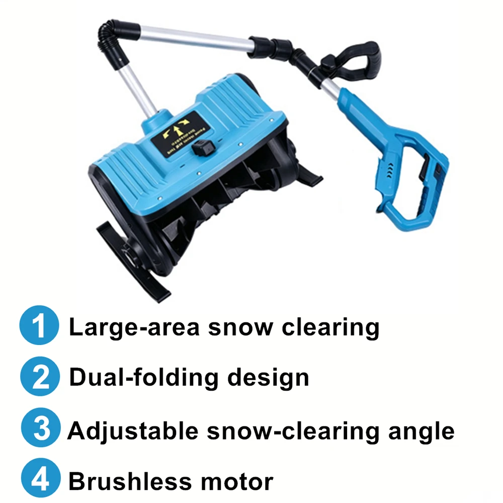 New 3800W Brushless Electric Snow Plow Snow Sweeper Cordless Clean Street Courtyard Tool For Makita 18V Battery Pin