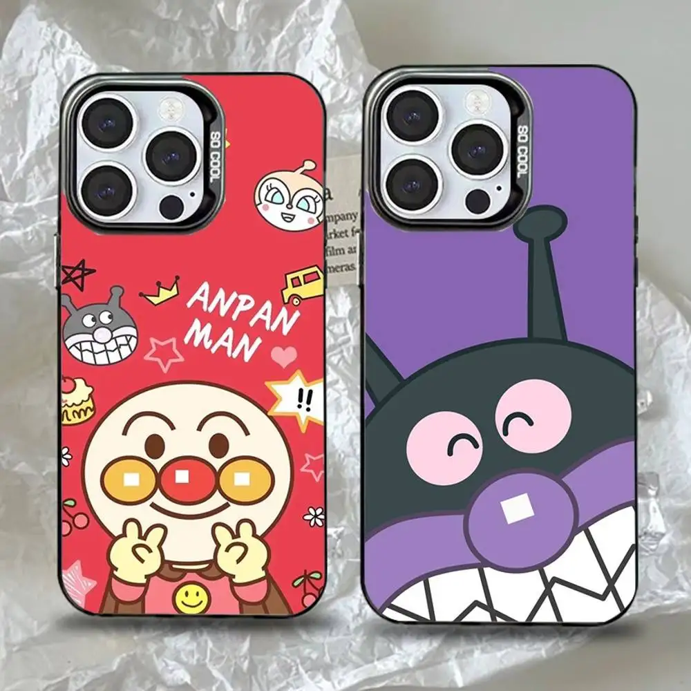 

Cute Cartoon A-Anpanman Phone Case For iPhone 16,15,14,13,12,11,Pro,Max,Plus,Mini,XS,SE Anti Fall Black Matte Hard Bumper