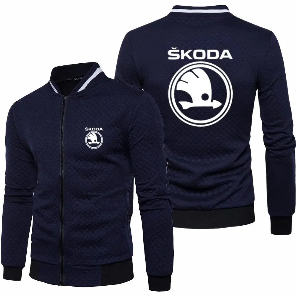 เสื้อแจ็กเก็ต Skoda แขนยาวมีซิปสำหรับผู้ชาย2023สำหรับบุรุษแบบใหม่ฤดูใบไม้ผลิฤดูใบไม้ร่วง