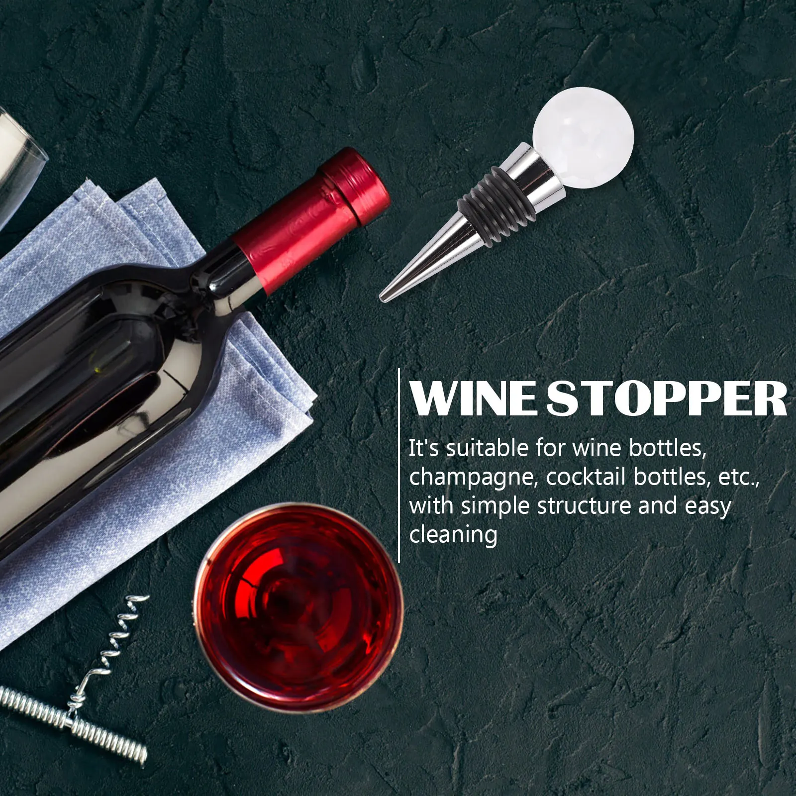 Tapón de Botella de Cristal para Whisky, Vodka, Ron, Bourbon, Aceite de Oliva, Sellado Hermético, Decorativo, para Regalo